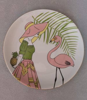 Pembe Flamingo Kız Tabak