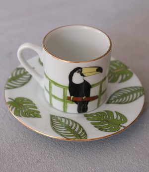 Yeşil Bambulu Tukan Fincan