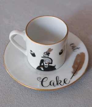 Siyah Yelpazeli Kız Fincan