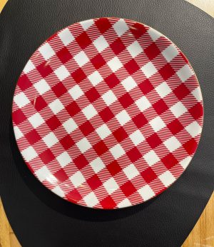 Kırmızı Ekoseli Tabak