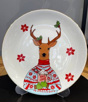 Mavi Kazaklı Geyik Tabak